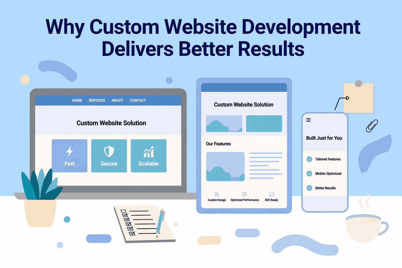 Custom website development for better business performance, user experience, and conversions.