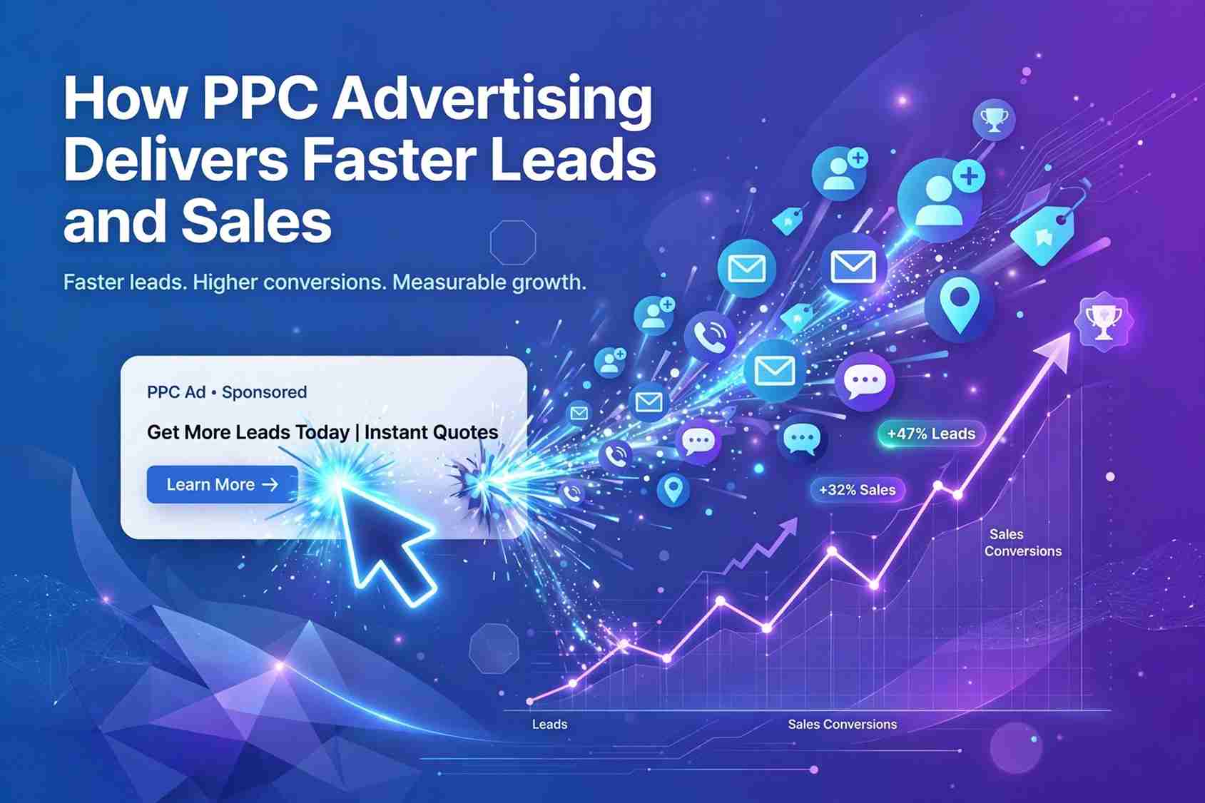 PPC advertising helps businesses reach potential customers instantly by placing targeted ads in front of people actively searching online.